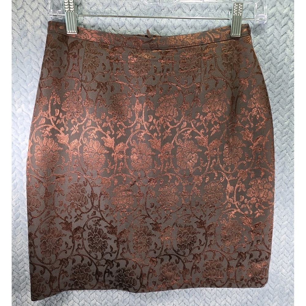 Astuces French Boutique Floral Jacquard Textured Skirt Womens France Size 1 (XS)